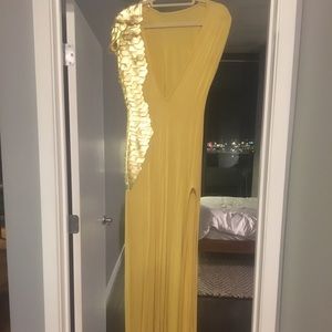 Yellow and gold maxi dress